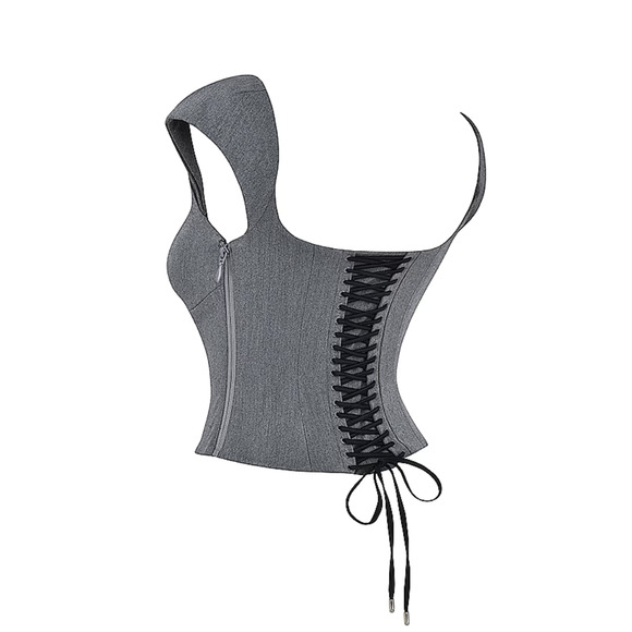 House of CB Rowena Grey Lace Back Corset size L+ | XL | 10-12 - Picture 2 of 9